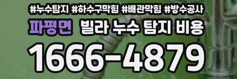 파평면 빌라 누수 탐지 비용