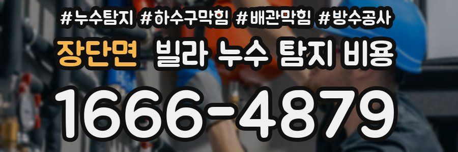 장단면 빌라 누수 탐지 비용
