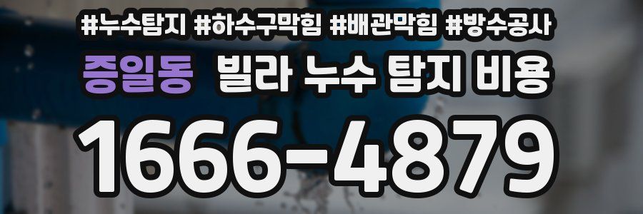 증일동 빌라 누수 탐지 비용