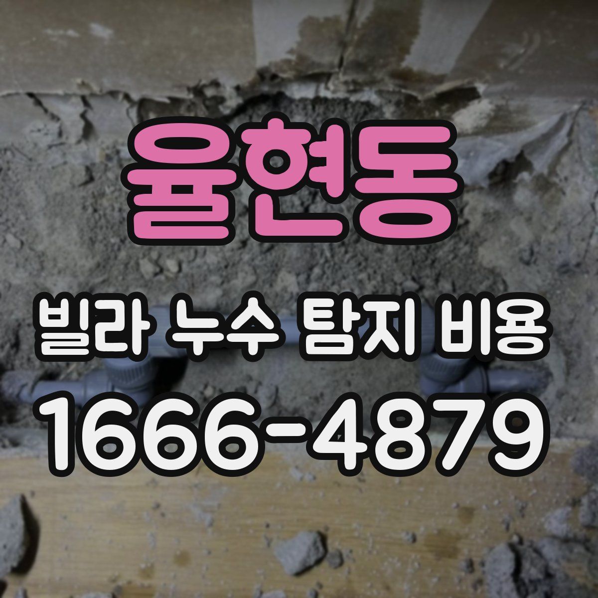 율현동 빌라 누수 탐지 비용