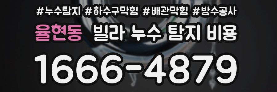 율현동 빌라 누수 탐지 비용