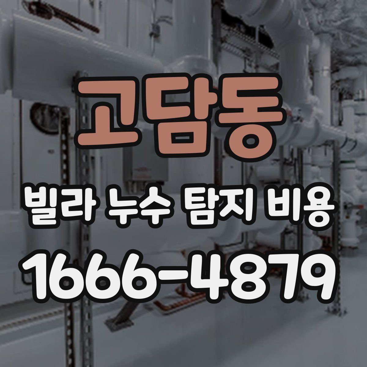 고담동 빌라 누수 탐지 비용
