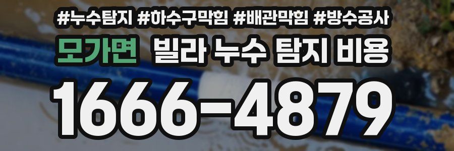 모가면 빌라 누수 탐지 비용