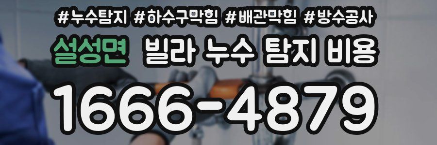 설성면 빌라 누수 탐지 비용