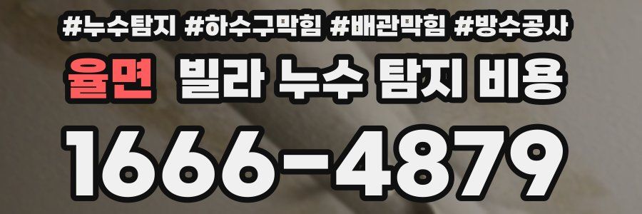 율면 빌라 누수 탐지 비용