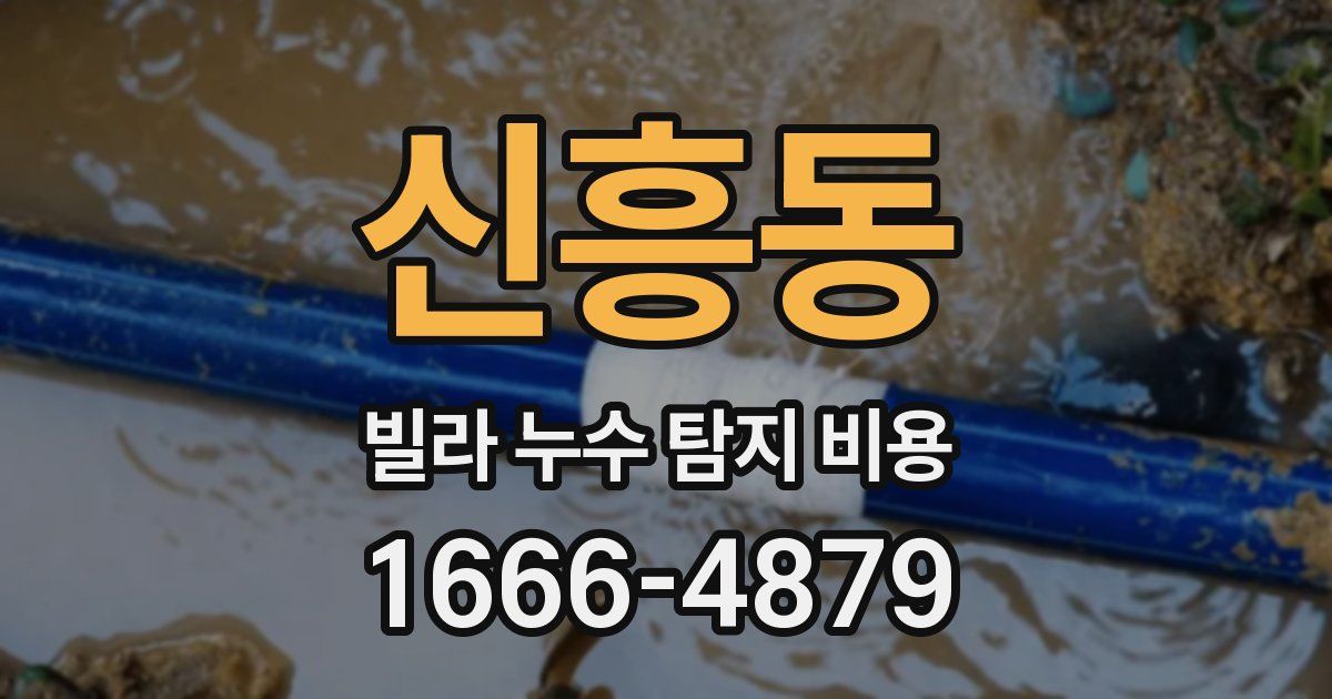 신흥동 빌라 누수 탐지 비용