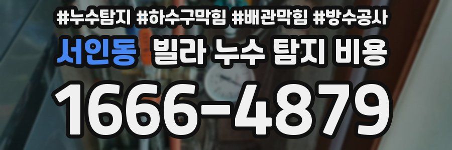 서인동 빌라 누수 탐지 비용