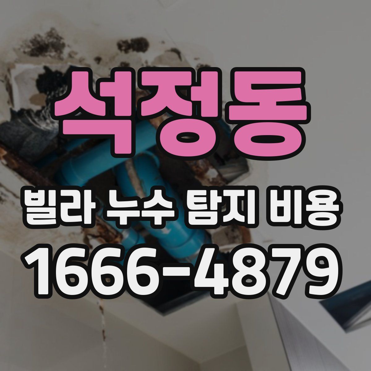 석정동 빌라 누수 탐지 비용
