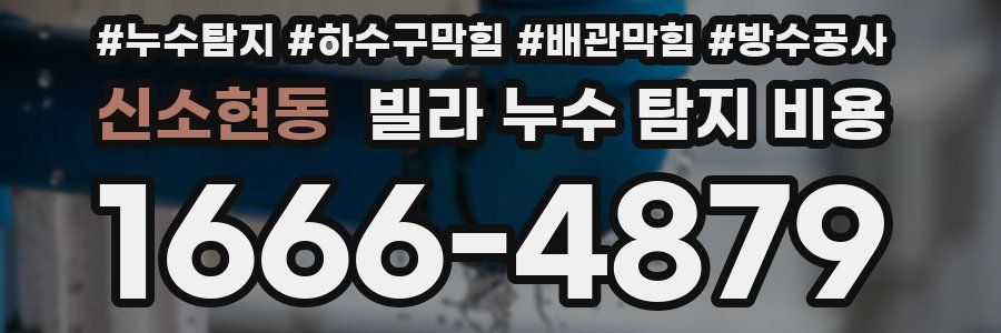신소현동 빌라 누수 탐지 비용