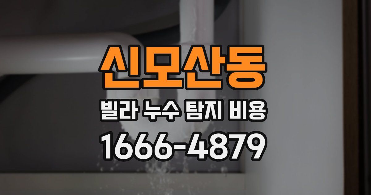 신모산동 빌라 누수 탐지 비용