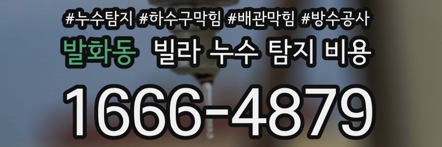 발화동 빌라 누수 탐지 비용