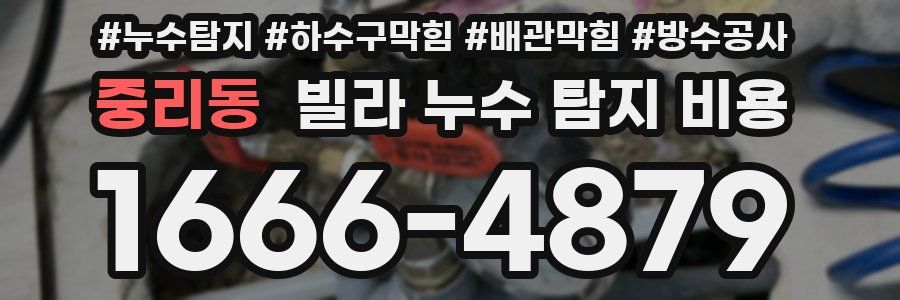 중리동 빌라 누수 탐지 비용