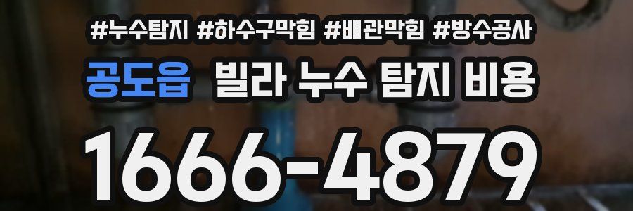 공도읍 빌라 누수 탐지 비용