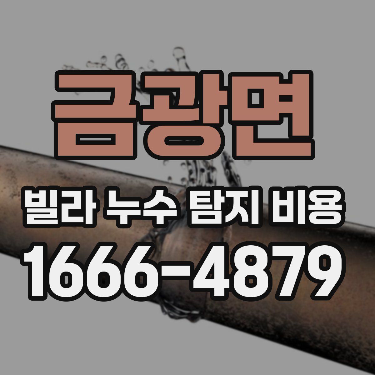금광면 빌라 누수 탐지 비용