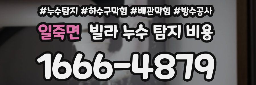 일죽면 빌라 누수 탐지 비용
