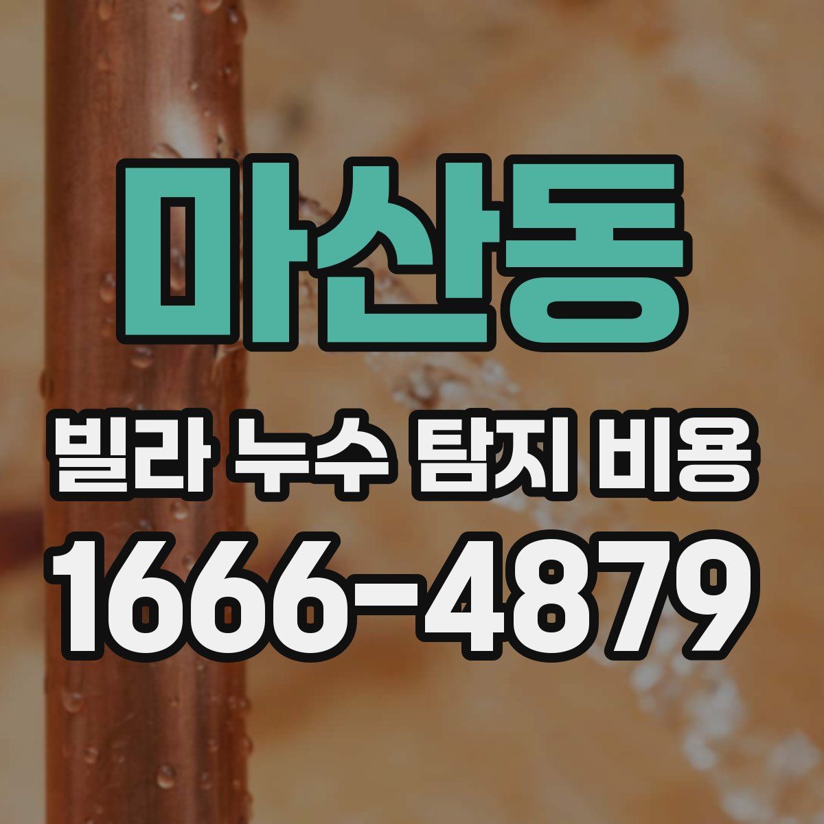 마산동 빌라 누수 탐지 비용
