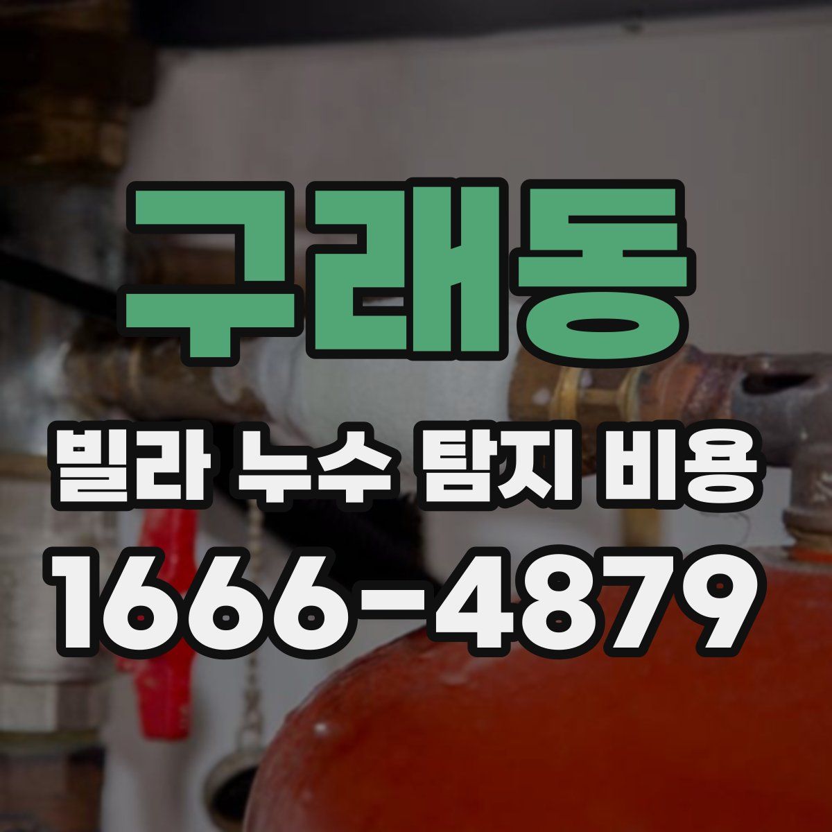 구래동 빌라 누수 탐지 비용