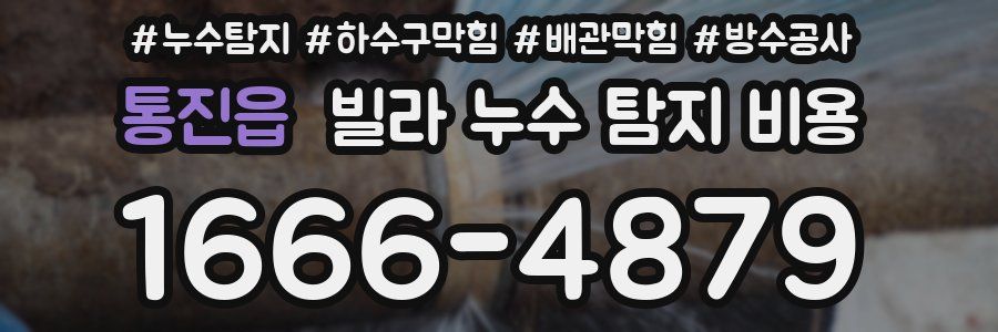 통진읍 빌라 누수 탐지 비용