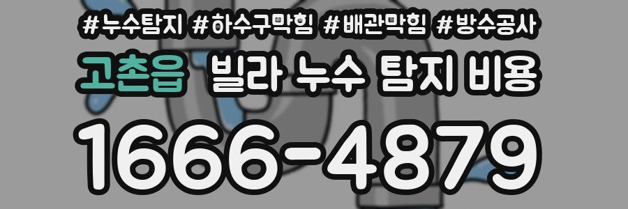 고촌읍 빌라 누수 탐지 비용