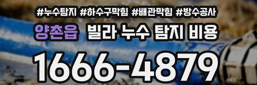 양촌읍 빌라 누수 탐지 비용