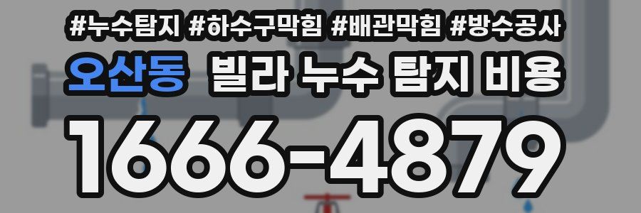 오산동 빌라 누수 탐지 비용