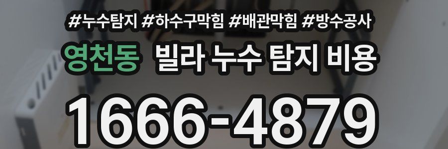 영천동 빌라 누수 탐지 비용