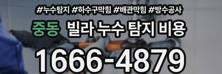 중동 빌라 누수 탐지 비용