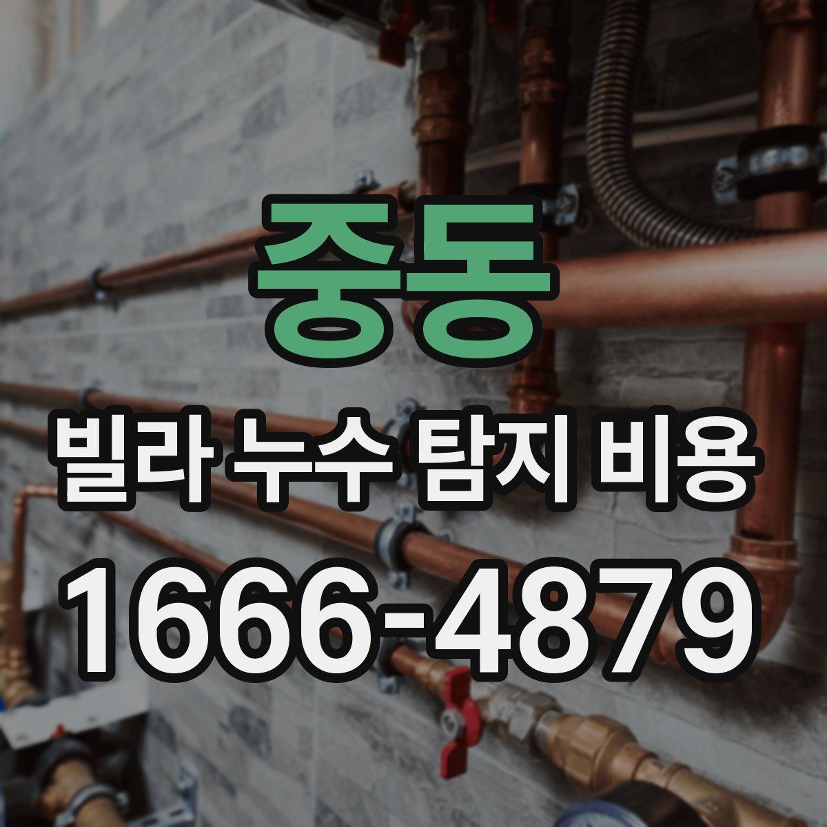 중동 빌라 누수 탐지 비용
