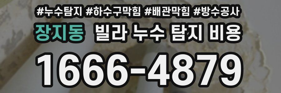 장지동 빌라 누수 탐지 비용