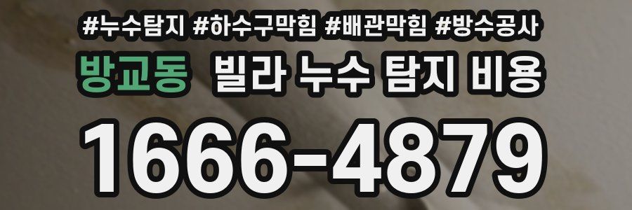 방교동 빌라 누수 탐지 비용