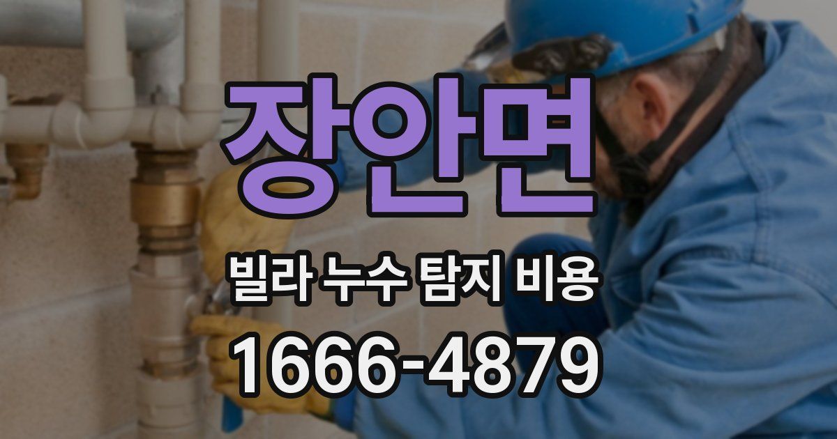 장안면 빌라 누수 탐지 비용