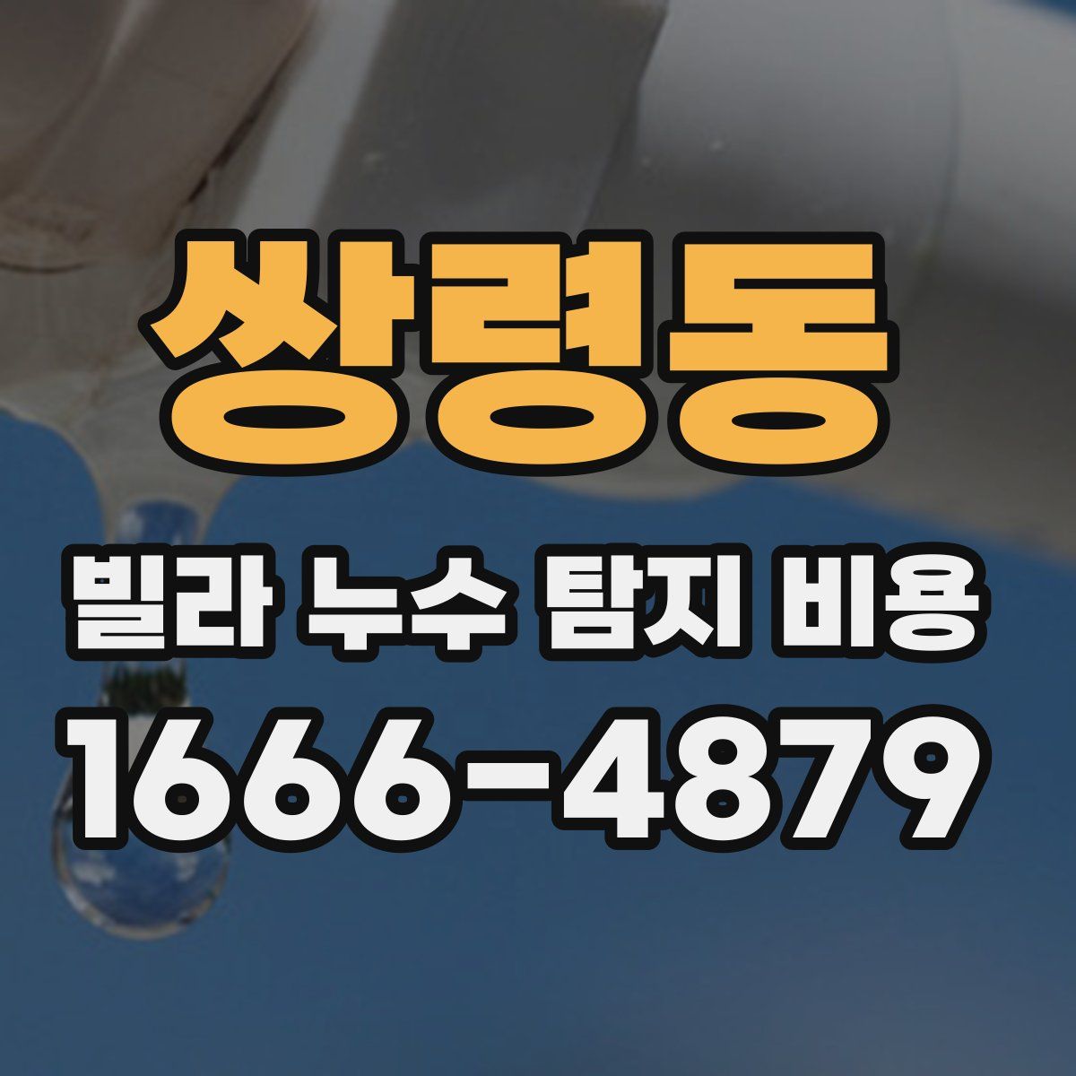 쌍령동 빌라 누수 탐지 비용