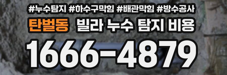 탄벌동 빌라 누수 탐지 비용
