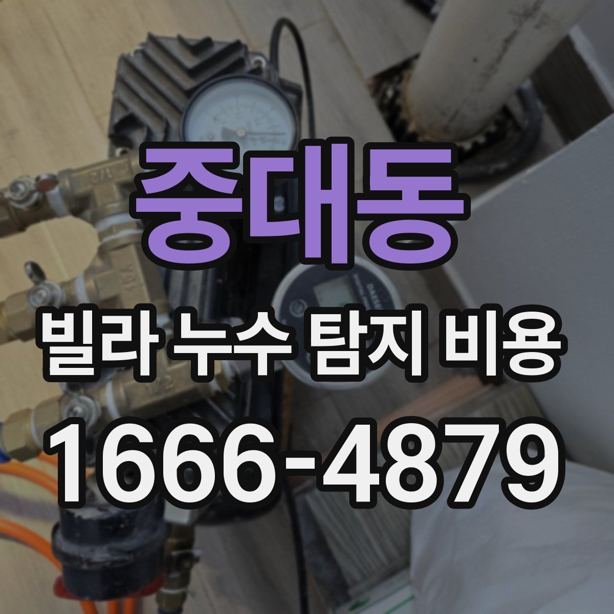 중대동 빌라 누수 탐지 비용