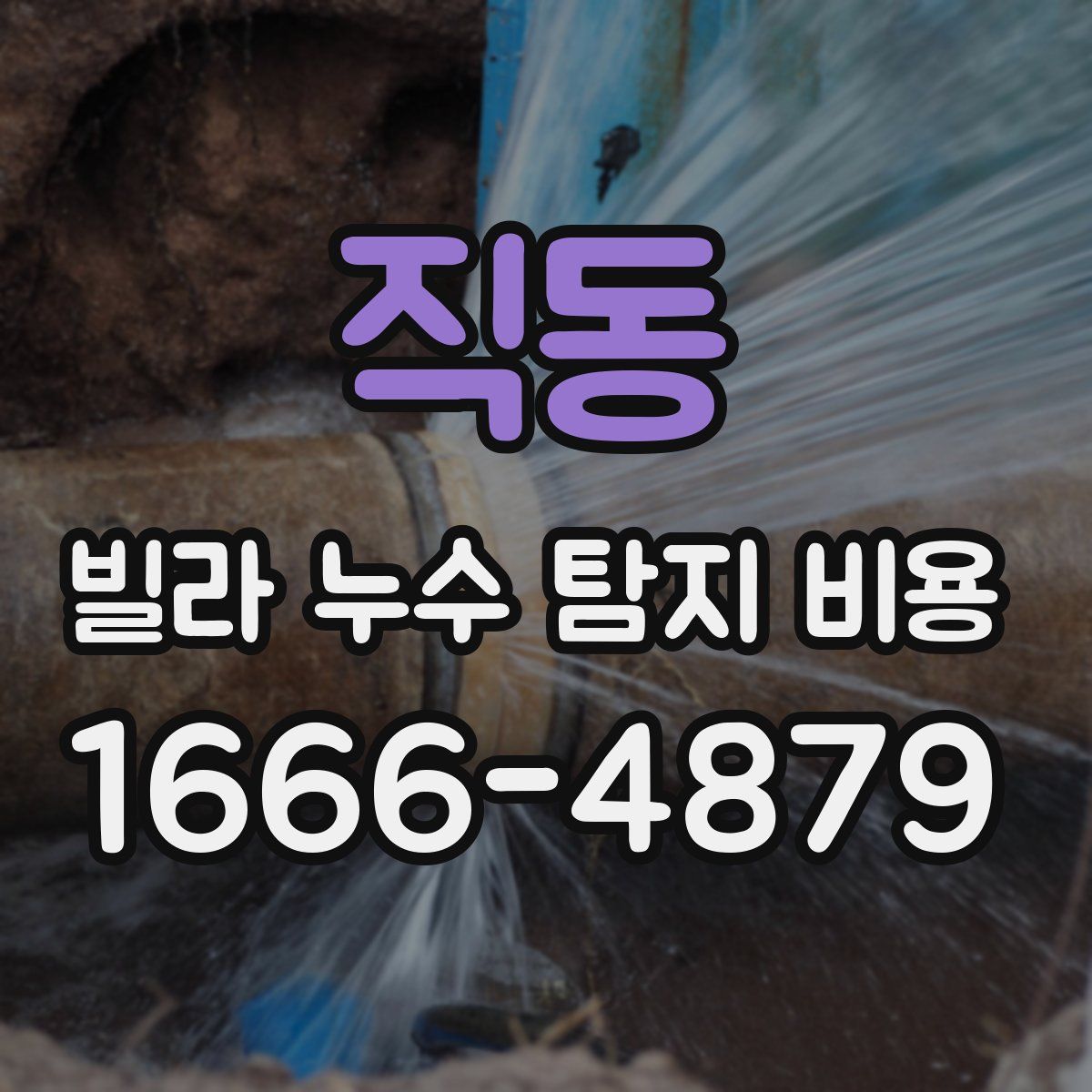 직동 빌라 누수 탐지 비용