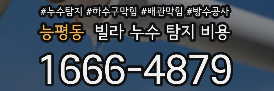 능평동 빌라 누수 탐지 비용