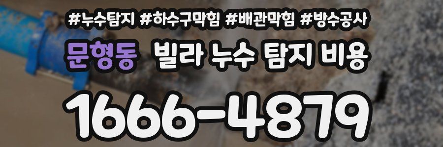 문형동 빌라 누수 탐지 비용