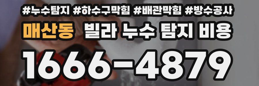 매산동 빌라 누수 탐지 비용