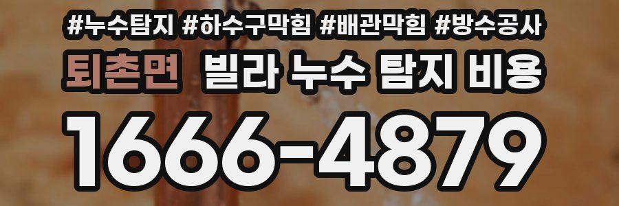 퇴촌면 빌라 누수 탐지 비용