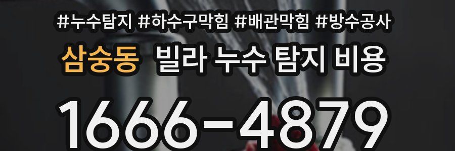 삼숭동 빌라 누수 탐지 비용