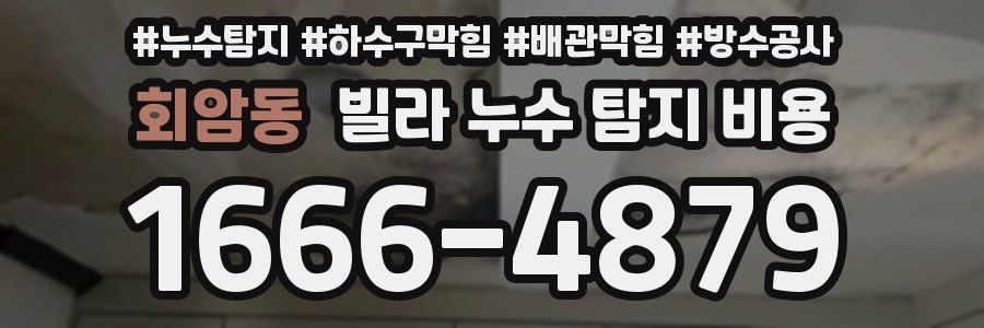 회암동 빌라 누수 탐지 비용