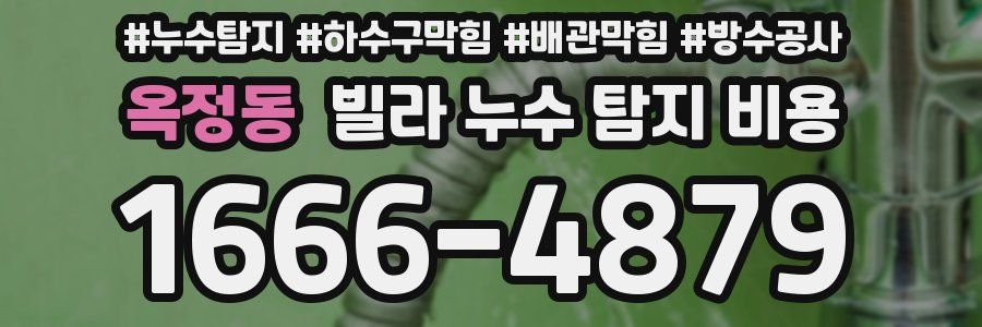 옥정동 빌라 누수 탐지 비용