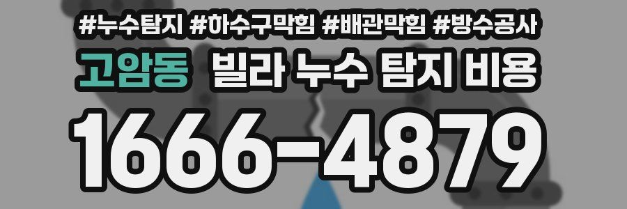 고암동 빌라 누수 탐지 비용