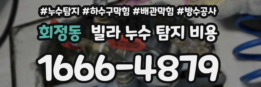 회정동 빌라 누수 탐지 비용