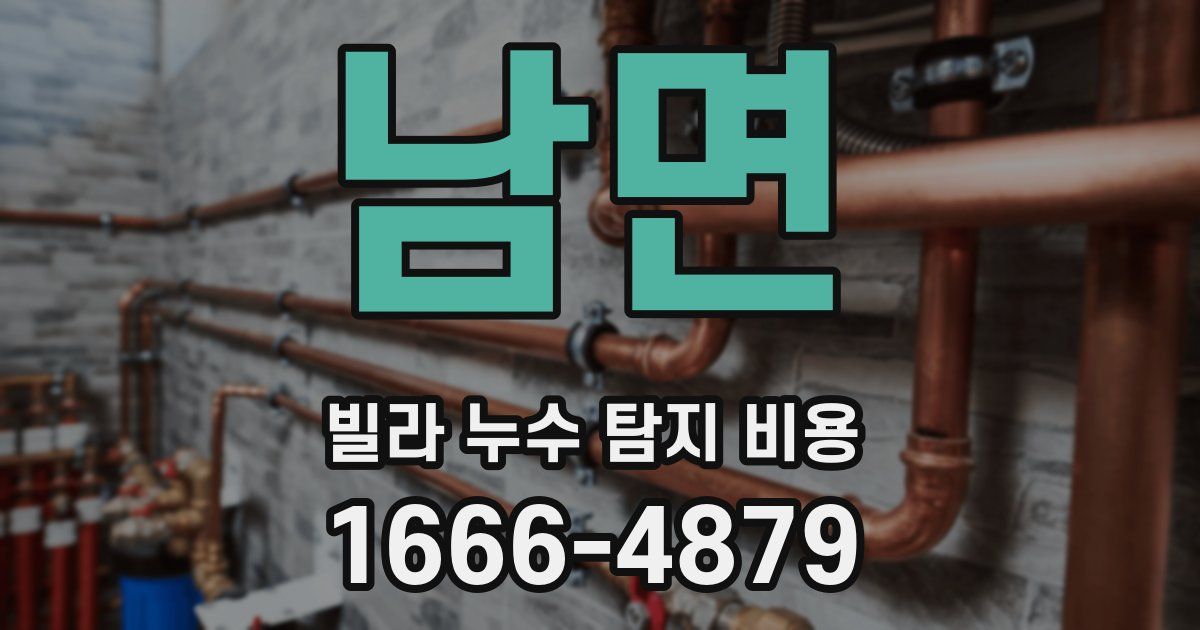 남면 빌라 누수 탐지 비용