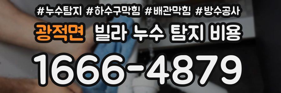 광적면 빌라 누수 탐지 비용