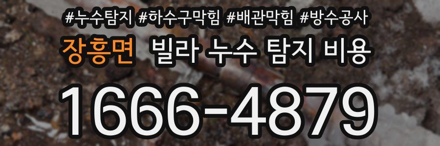 장흥면 빌라 누수 탐지 비용