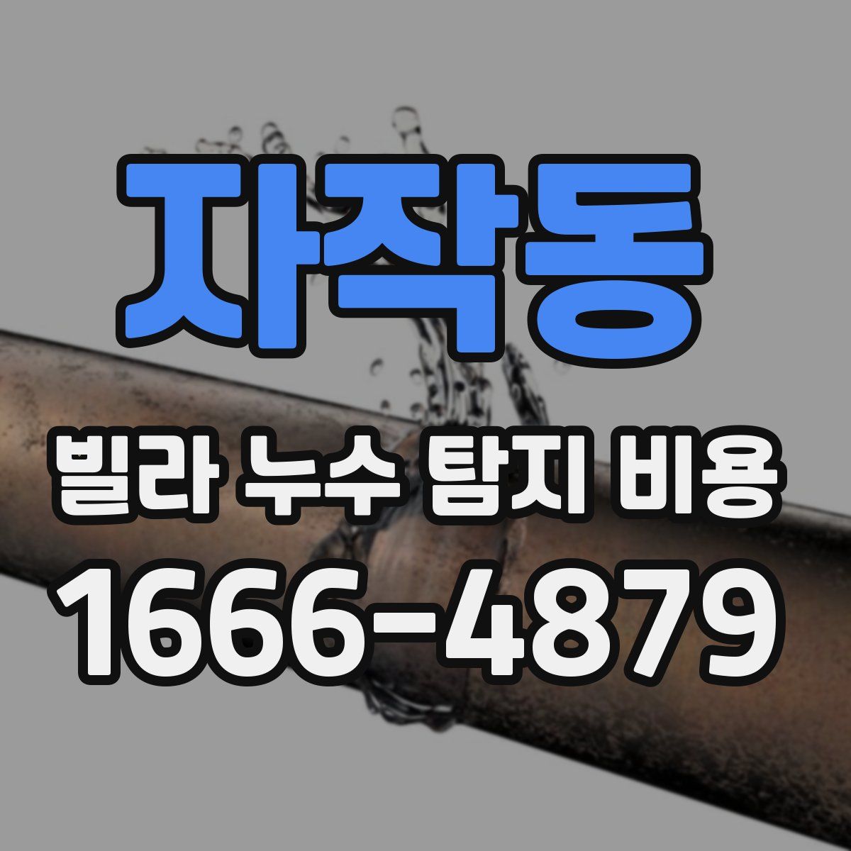 자작동 빌라 누수 탐지 비용