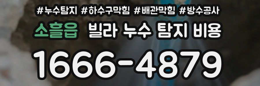 소흘읍 빌라 누수 탐지 비용