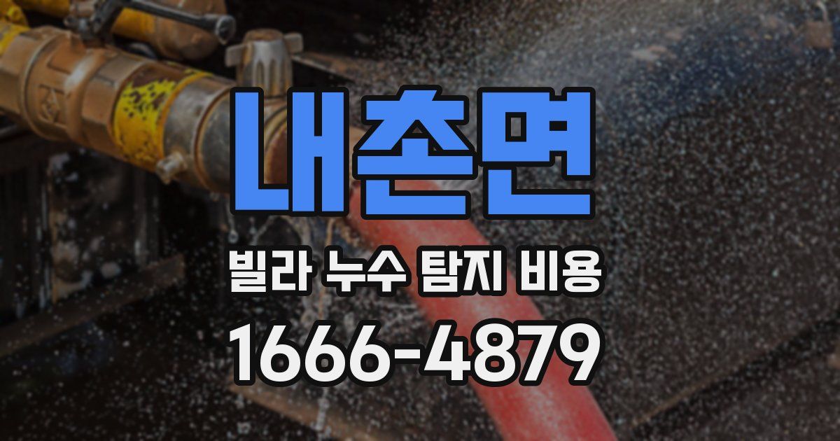 내촌면 빌라 누수 탐지 비용